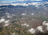 Tibet Kailash 12 Flying From Kathmandu 03 View Of Kathmandu Just After Takeoff Just after takeoff, the immensity of Kathmandu was evident, stretching into the Himalaya Mountains on the horizon.